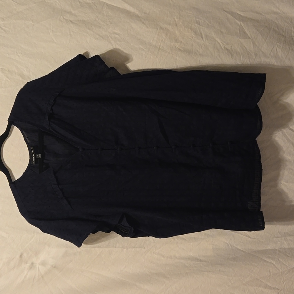 Lane Bryant Ruffle Flutter Sleeve Top Size 26 - image 1